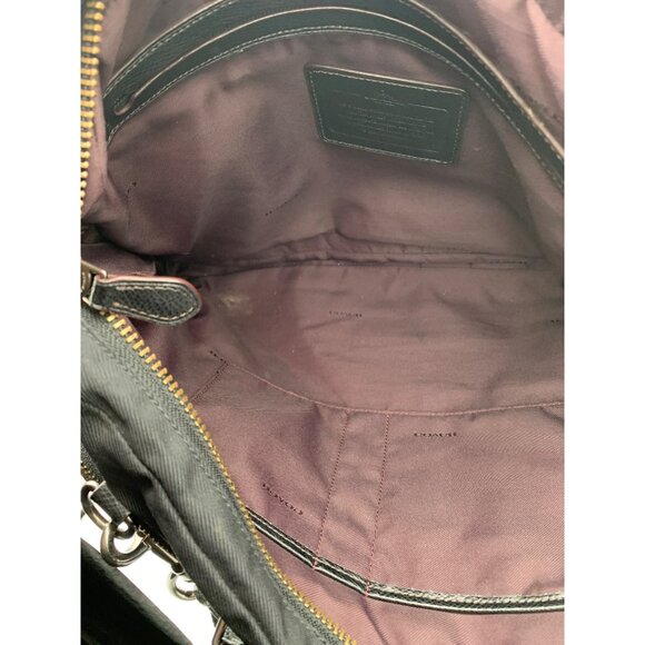 Coach Women’s Black Nylon Crossbody Bag With Leather Trim & Adjustable Strap - Picture 11 of 11